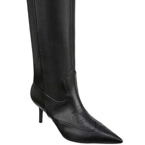 I.N.C. International Concepts Womens Hayleigh Kitten Heel Cowboy Boot Black NIB
